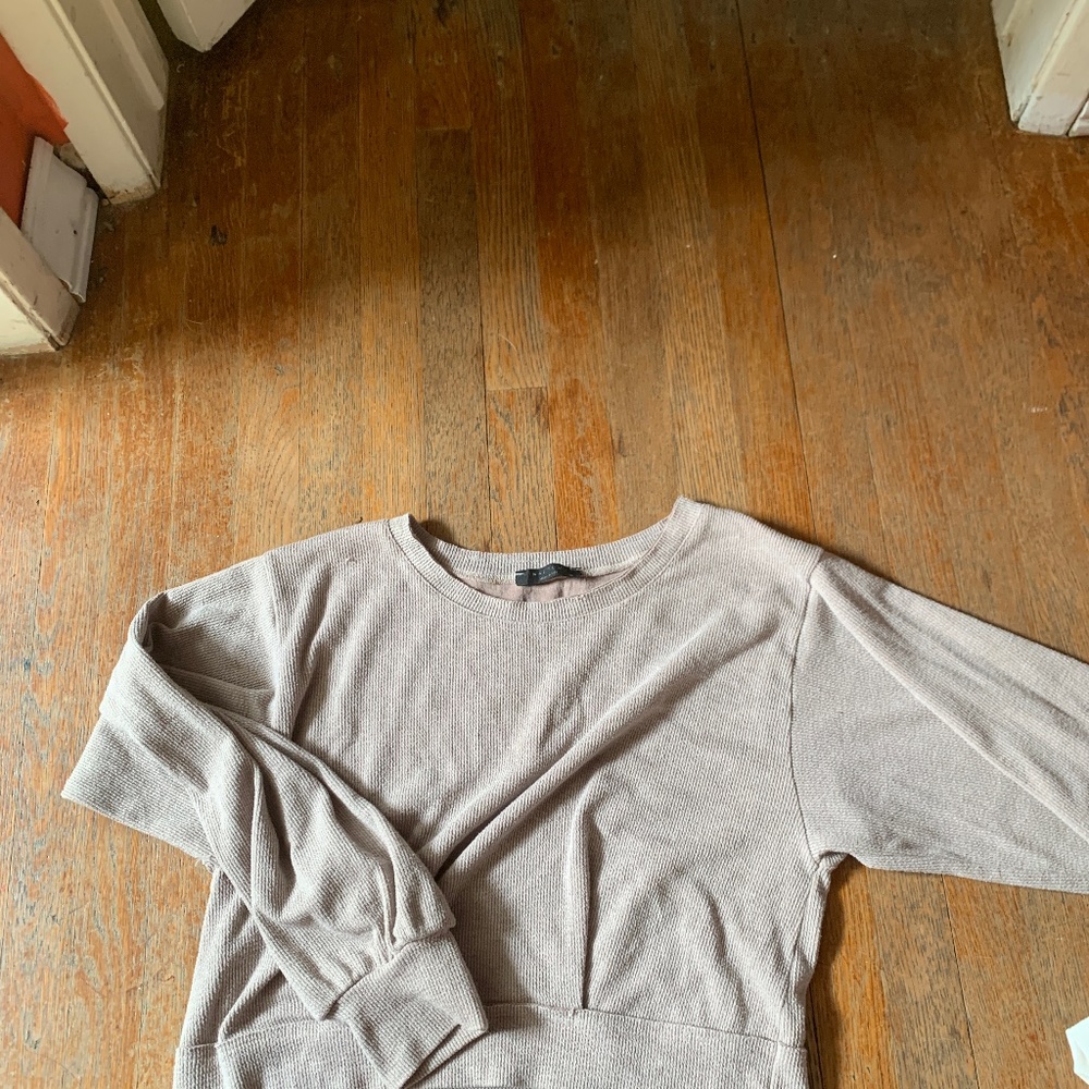 Beige cropped sweater